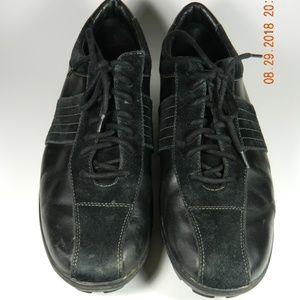 COLE HAAN Black Leather & Suede Sport Sneakers